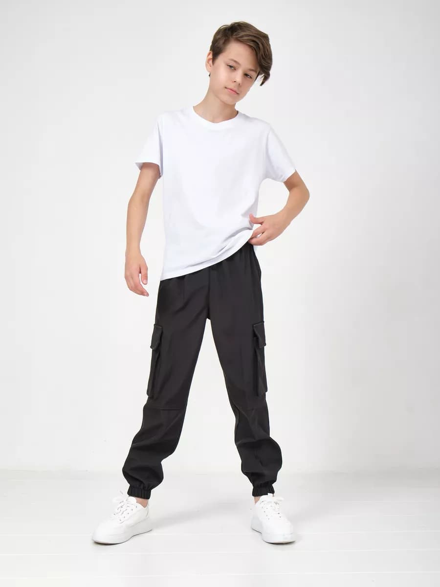 Спортивные брюки джоггеры с карманами на резинке