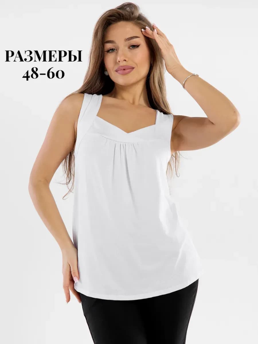 Майка под пиджак нарядная больших размеров - фото 1