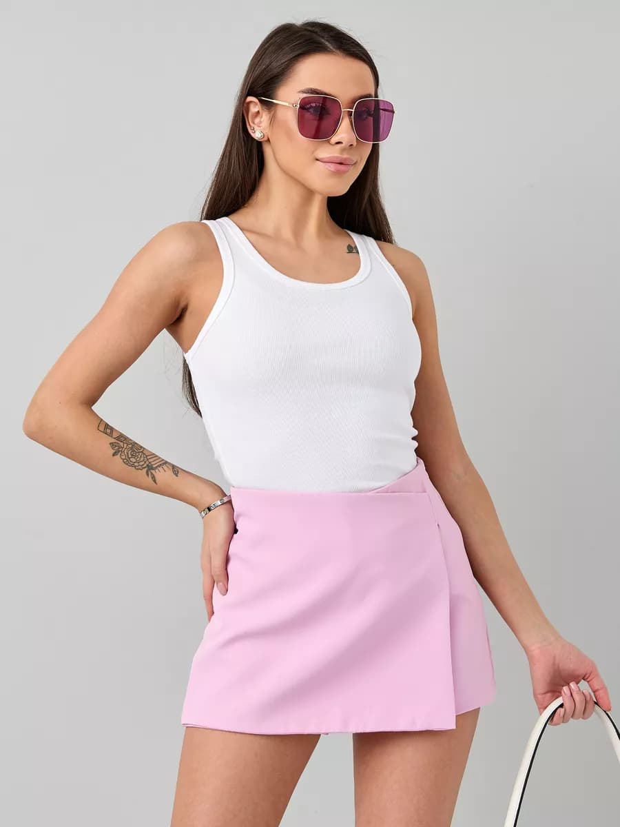 Майка базовая спортивная для фитнеса под пиджак в рубчик