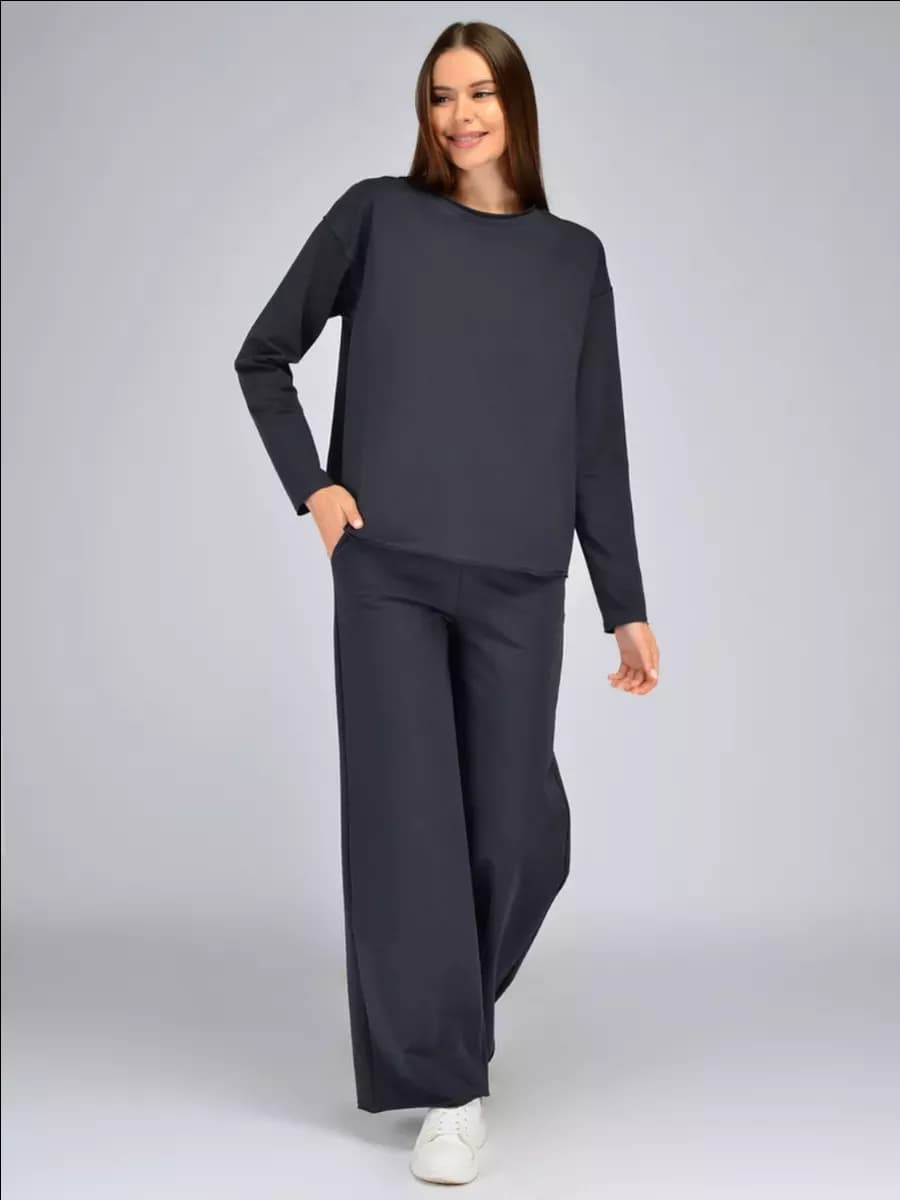 Костюм спортивный летний с брюками палаццо