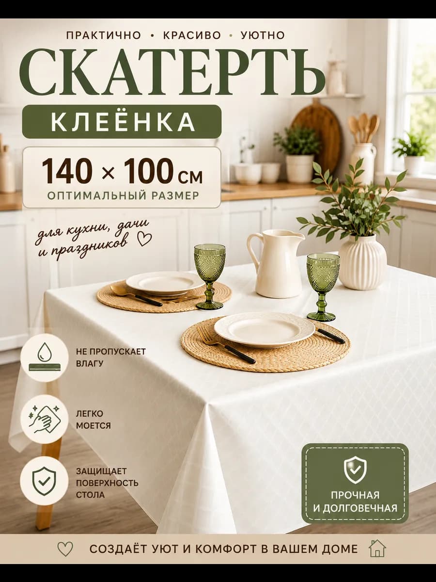 скатерть на стол клеенка 100х140