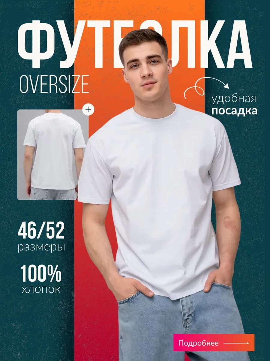 Футболка базовая хлопок однотонная