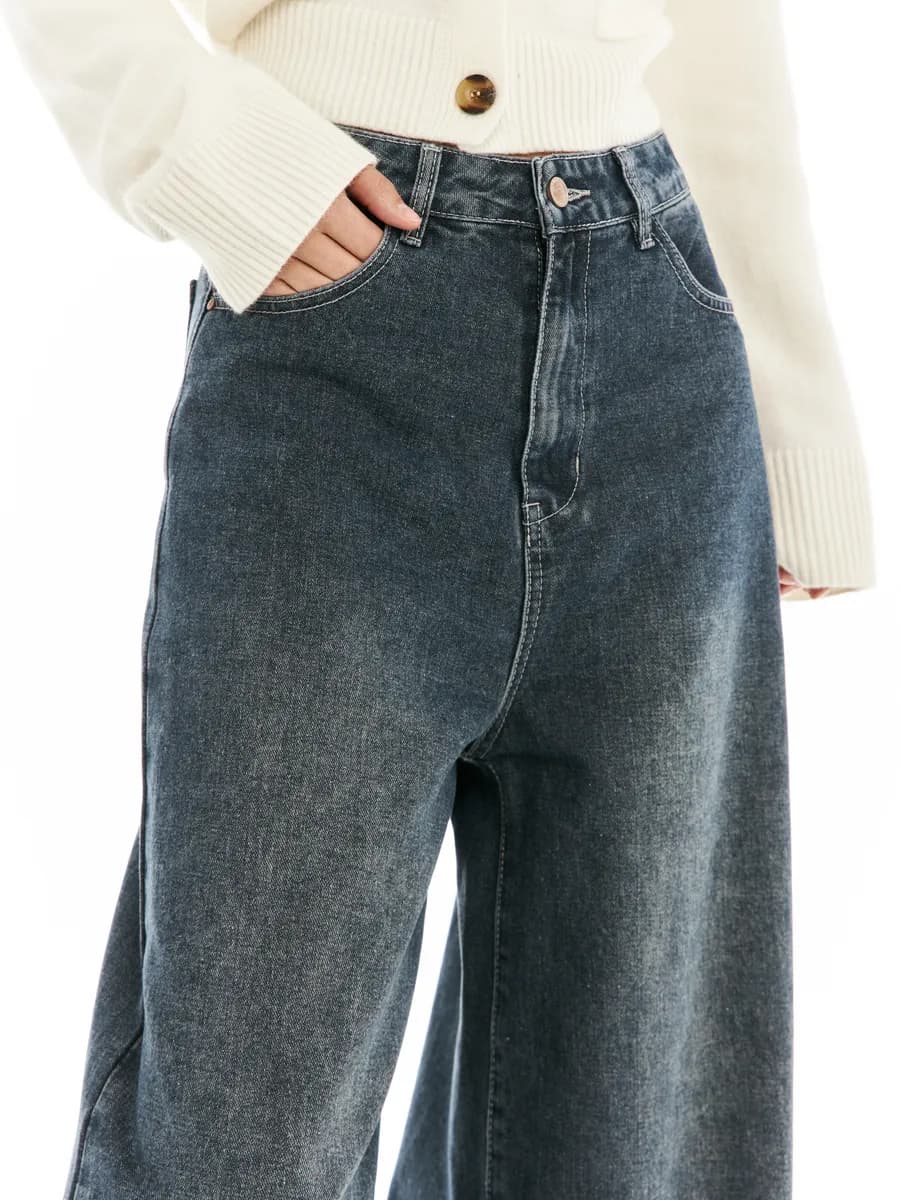 Джинсы широкие палаццо