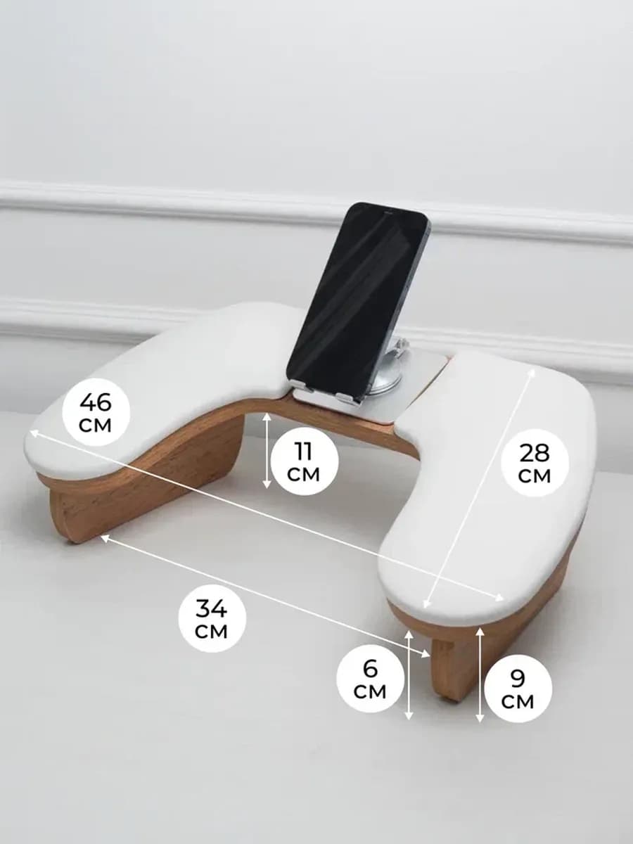 Маникюрная подставка для рук с держателем телефона