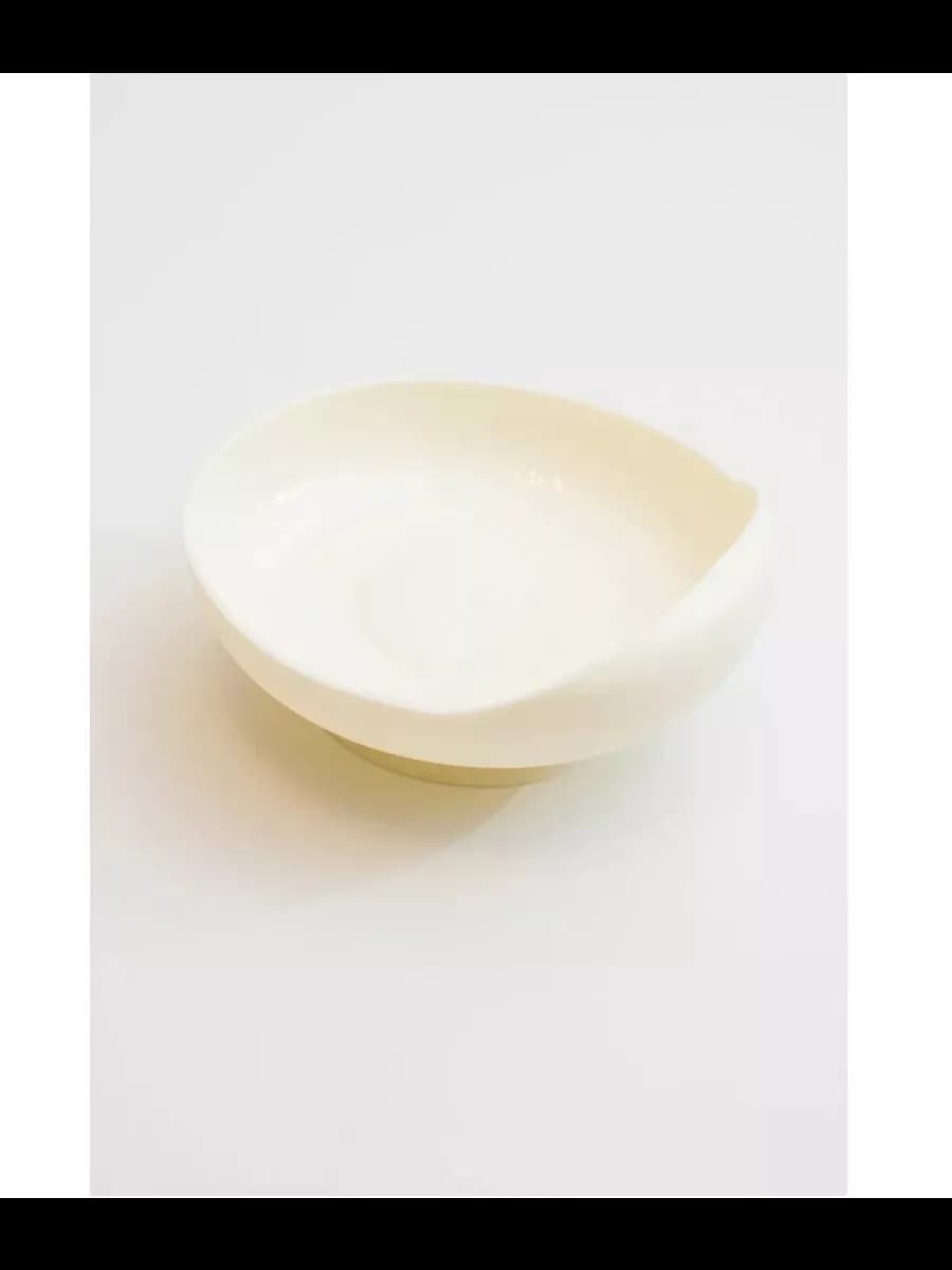 Тарелка на присоске адаптивная, цв. белый, 19 см