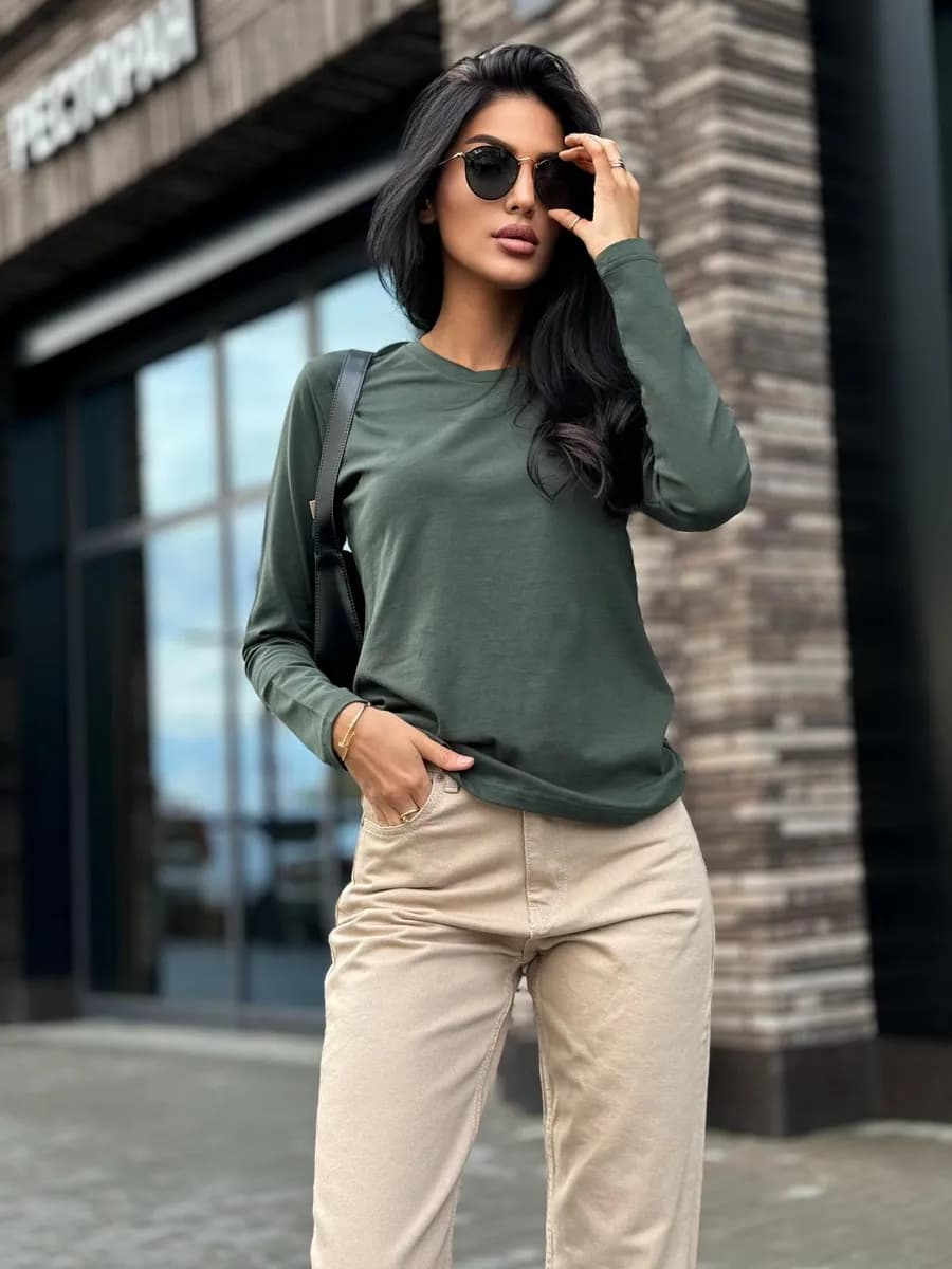 Лонгслив базовый классический - фото 1