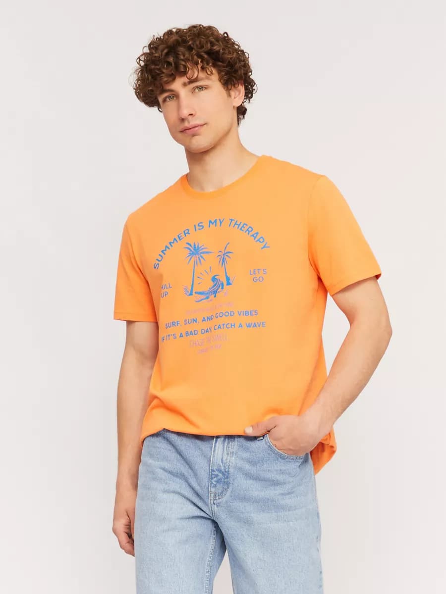 Мужская футболка из хлопка с принтом