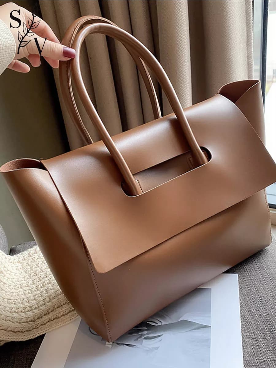 Сумка большая через плечо шоппер