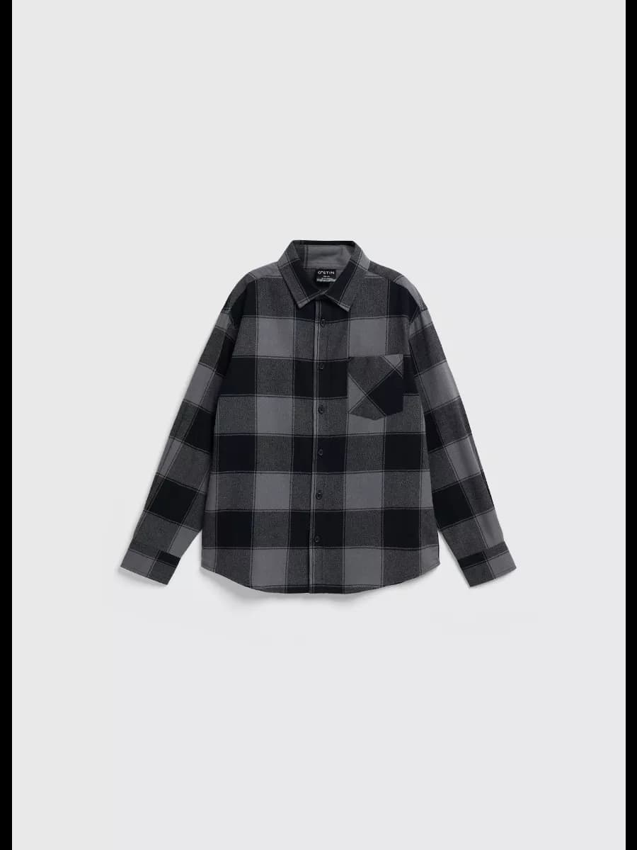 Детская рубашка хлопковая клетчатая