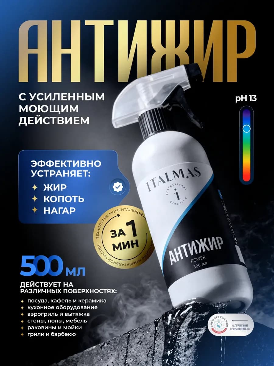 Чистящее средство Антижир для кухни Italmas Power