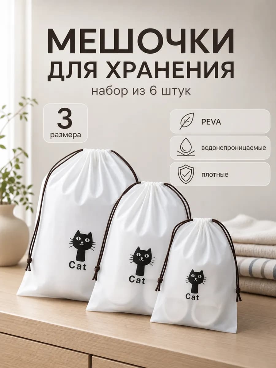 Мешочки для хранения вещей и обуви