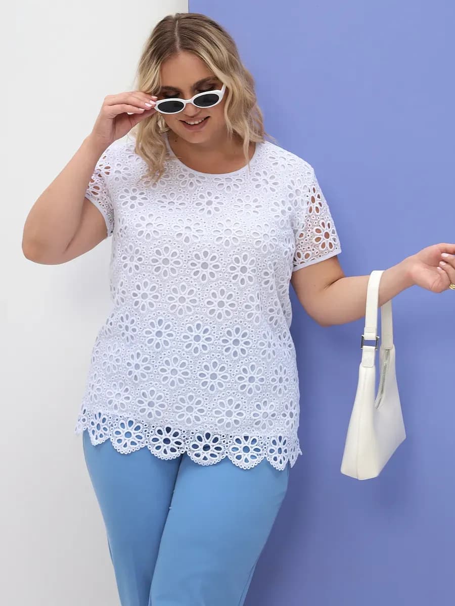 Блузка офисная нарядная праздничная больших размеров