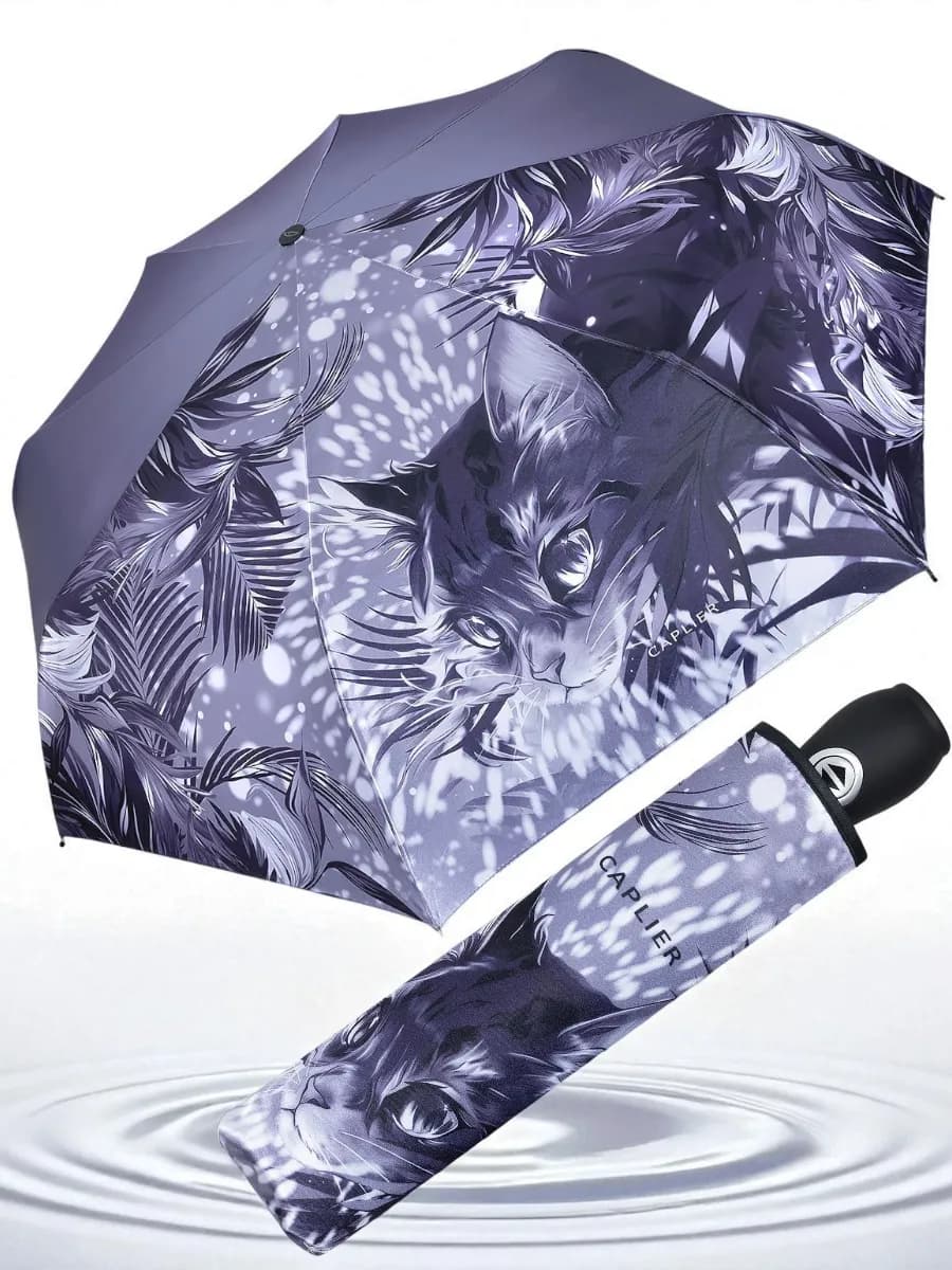 Зонт автомат антиветер c котом - фото 1