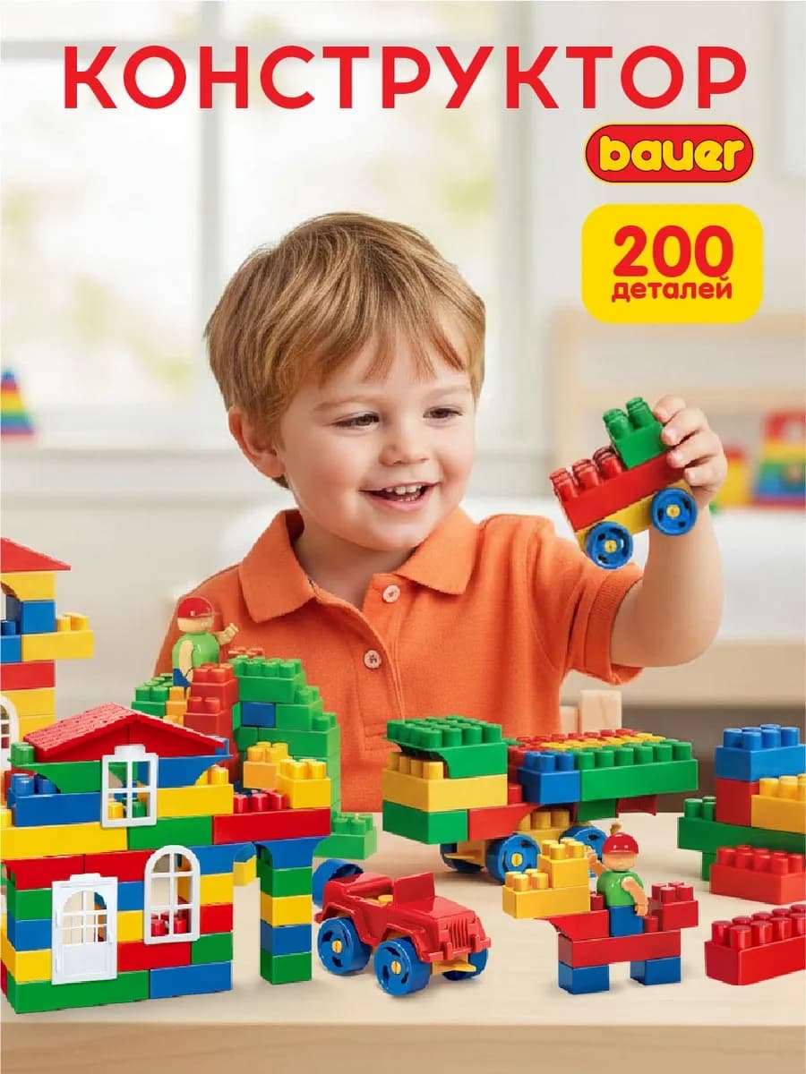 Конструктор для мальчика и девочки 200 деталей
