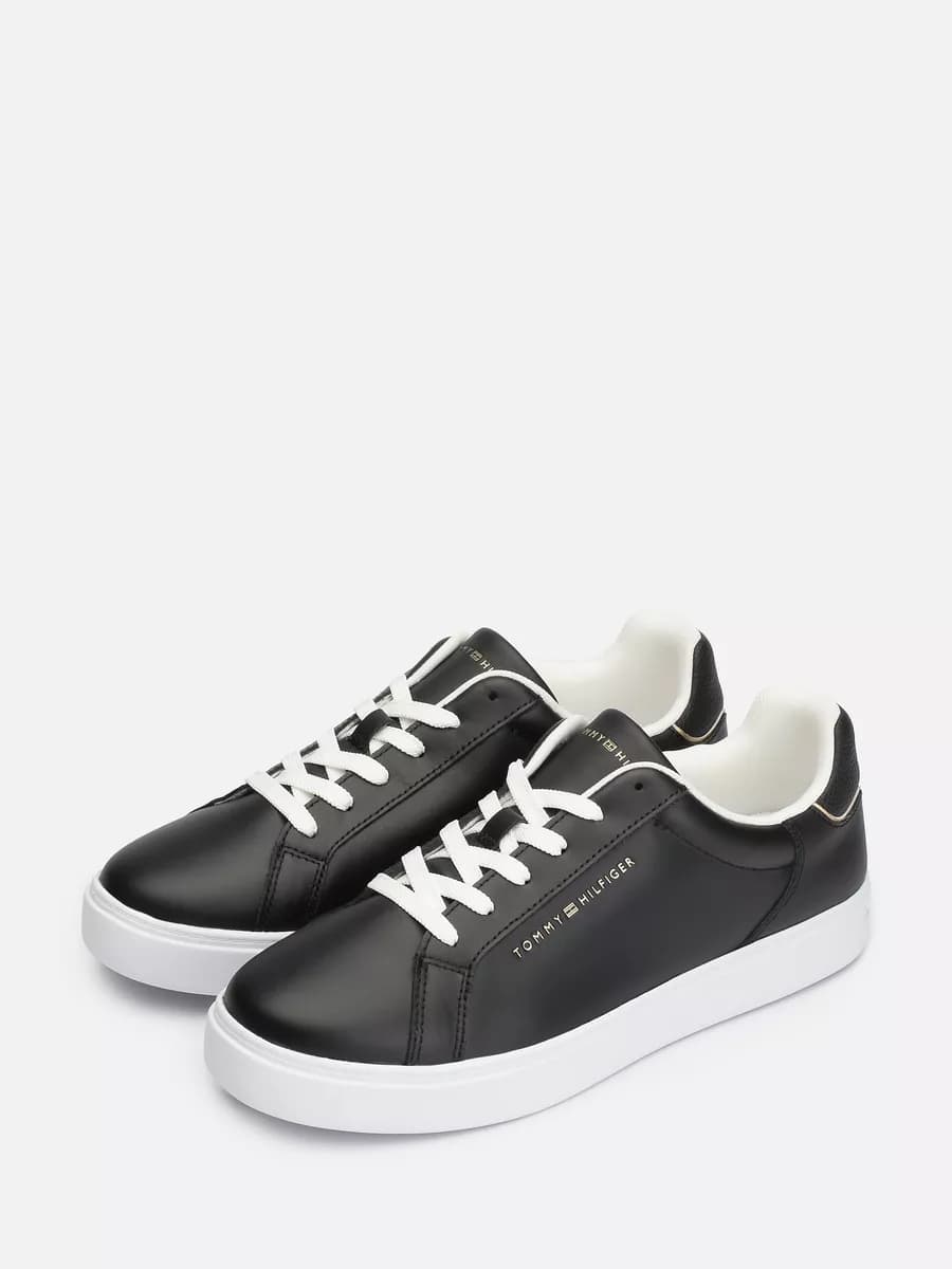 Кеды кожаные городские на шнуровке