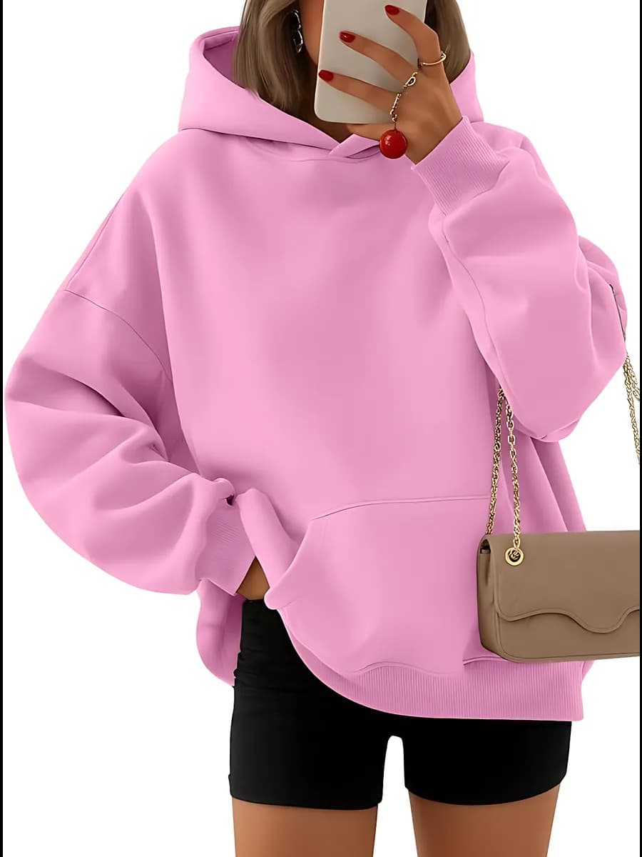 Худи оверсайз с капюшоном теплое с начесом