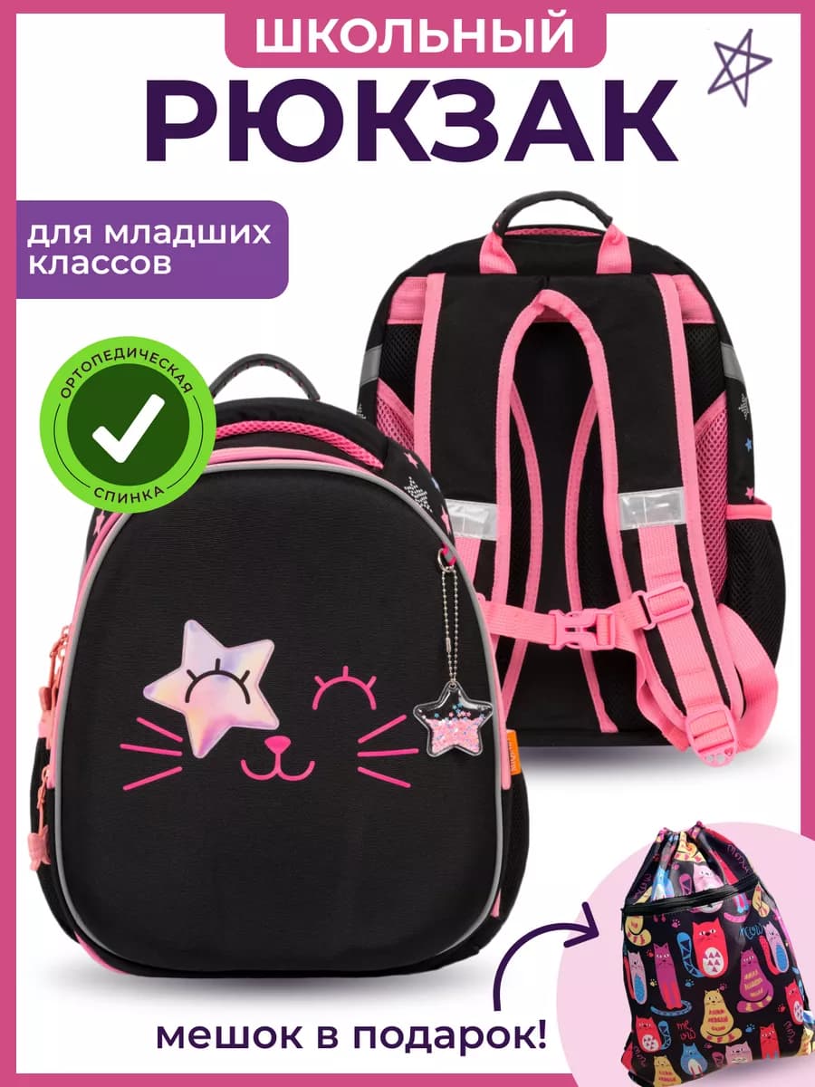 Ранец школьный с ортопедической спинкой в 1 класс