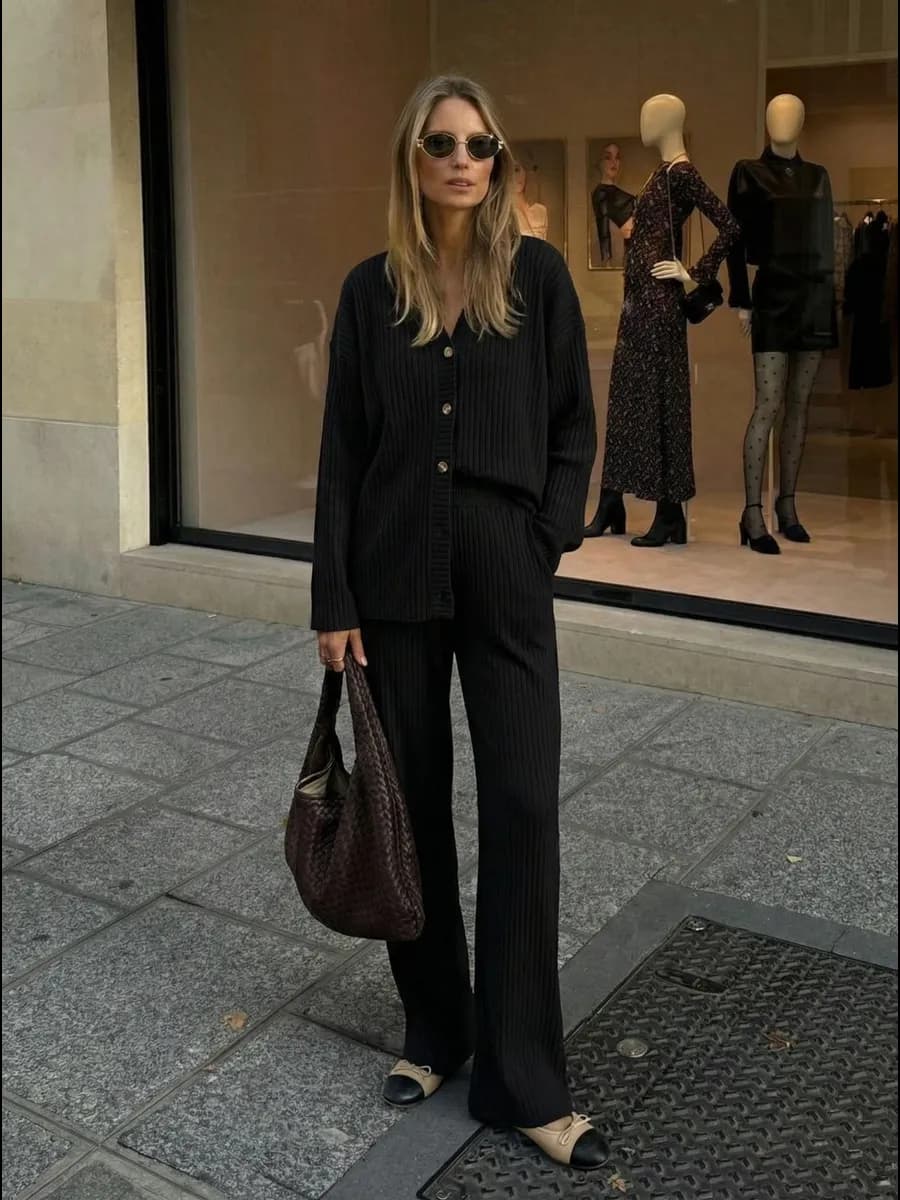 Костюм с брюками оверсайз лапша - фото 1