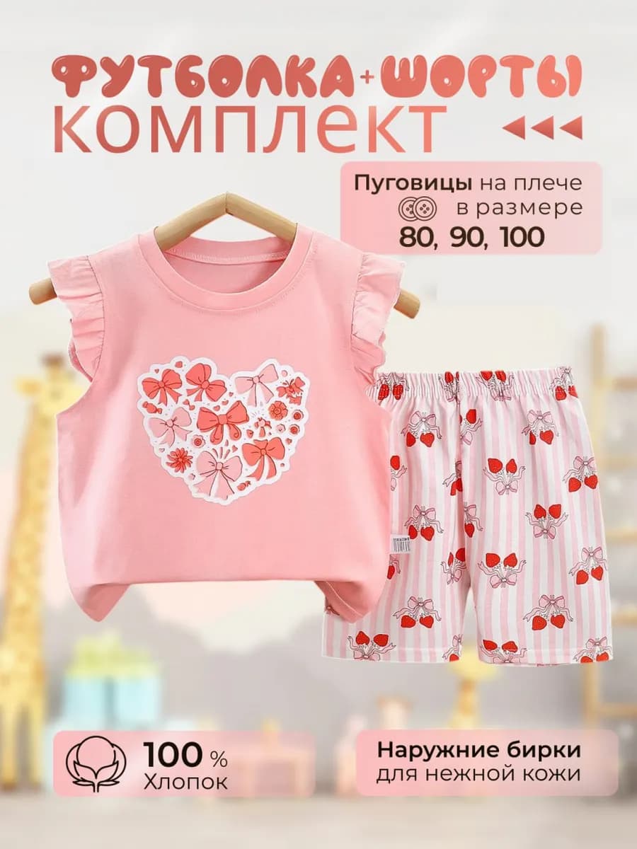 Костюм детский футболка и шорты в садик