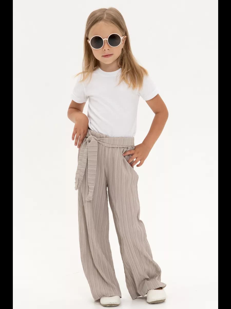Брюки детские палаццо летние на поясе