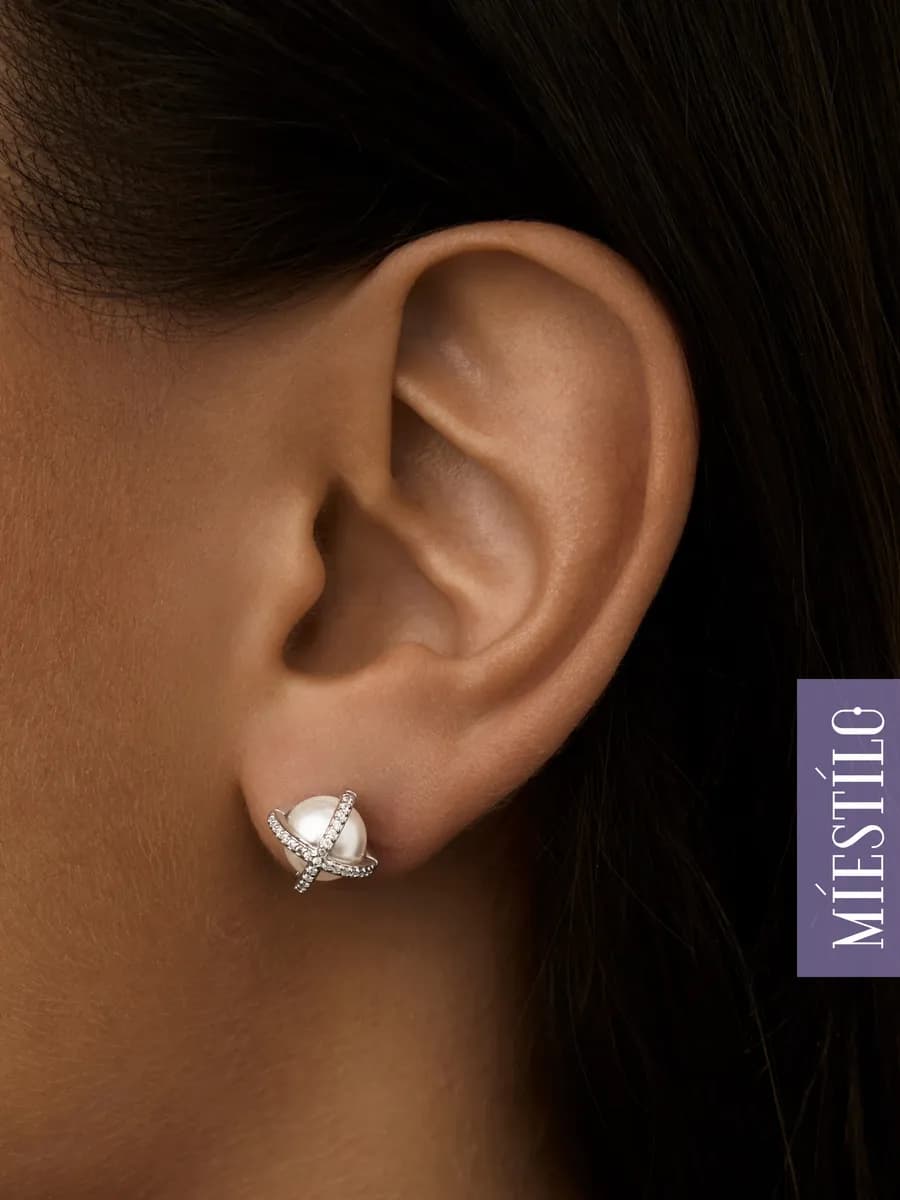 Серьги серебро 925 гвоздики серебряные жемчуг