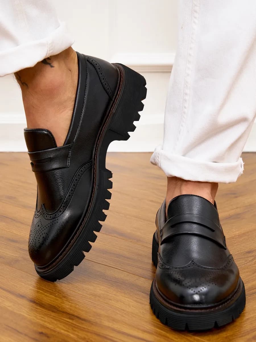 Лоферы на высокой подошве - фото 1