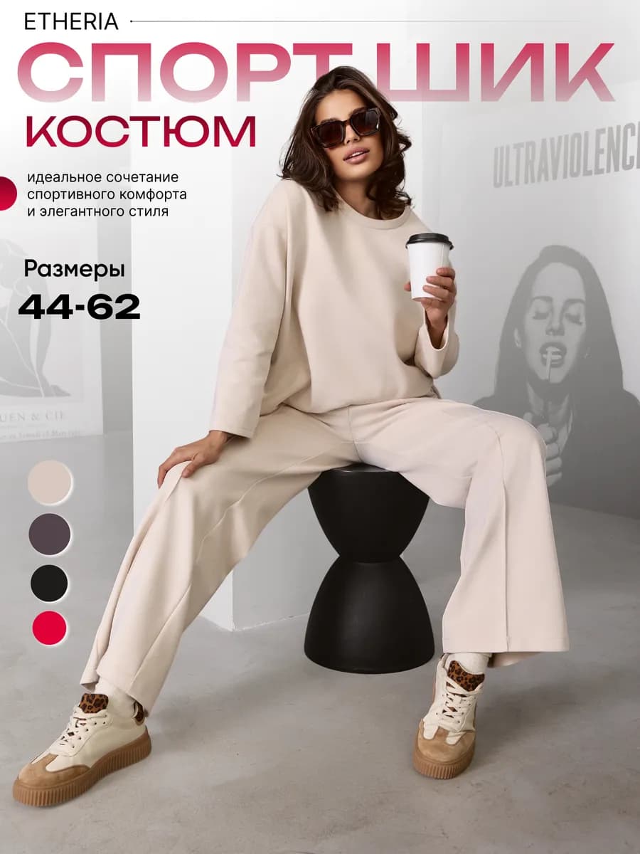 Двойка костюм брючный спорт-шик утепленная