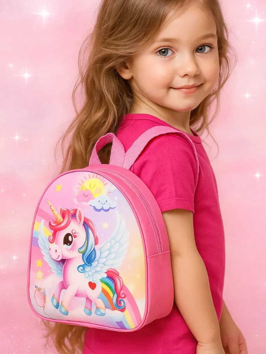 Рюкзак детский с единорогом в садик маленький