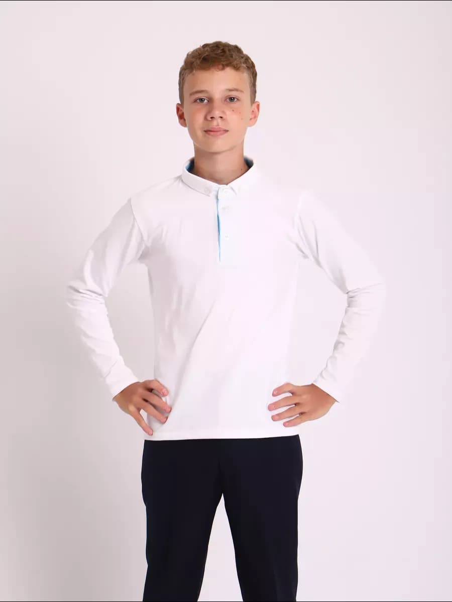 Белая школьная рубашка на мальчика