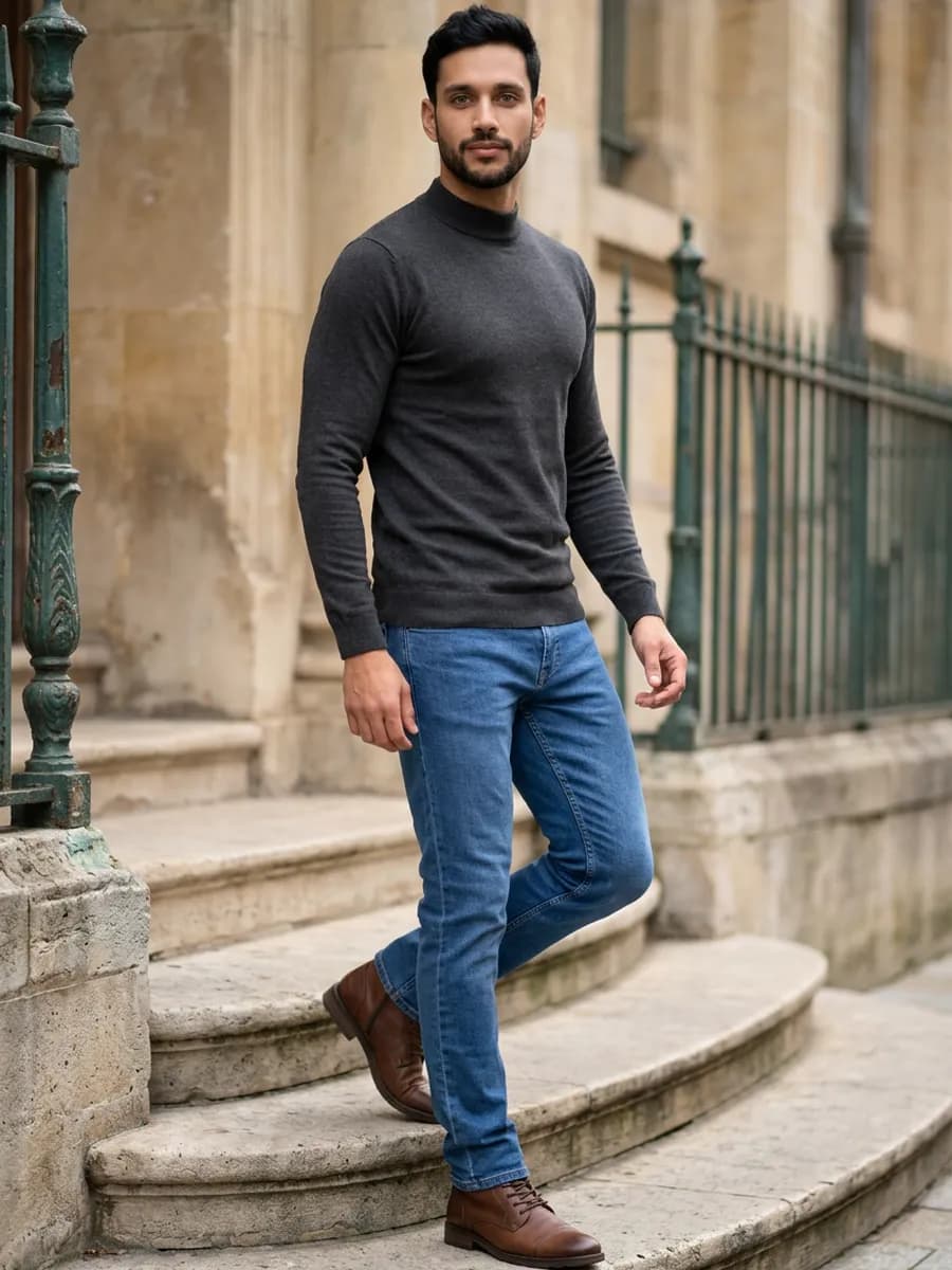 Теплая водолазка из шерсти