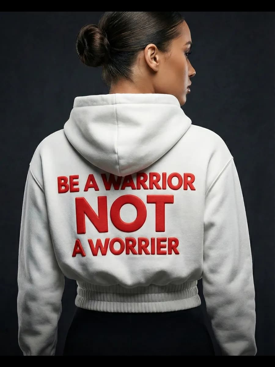 Худи оверсайз с начесом укороченное - фото 1