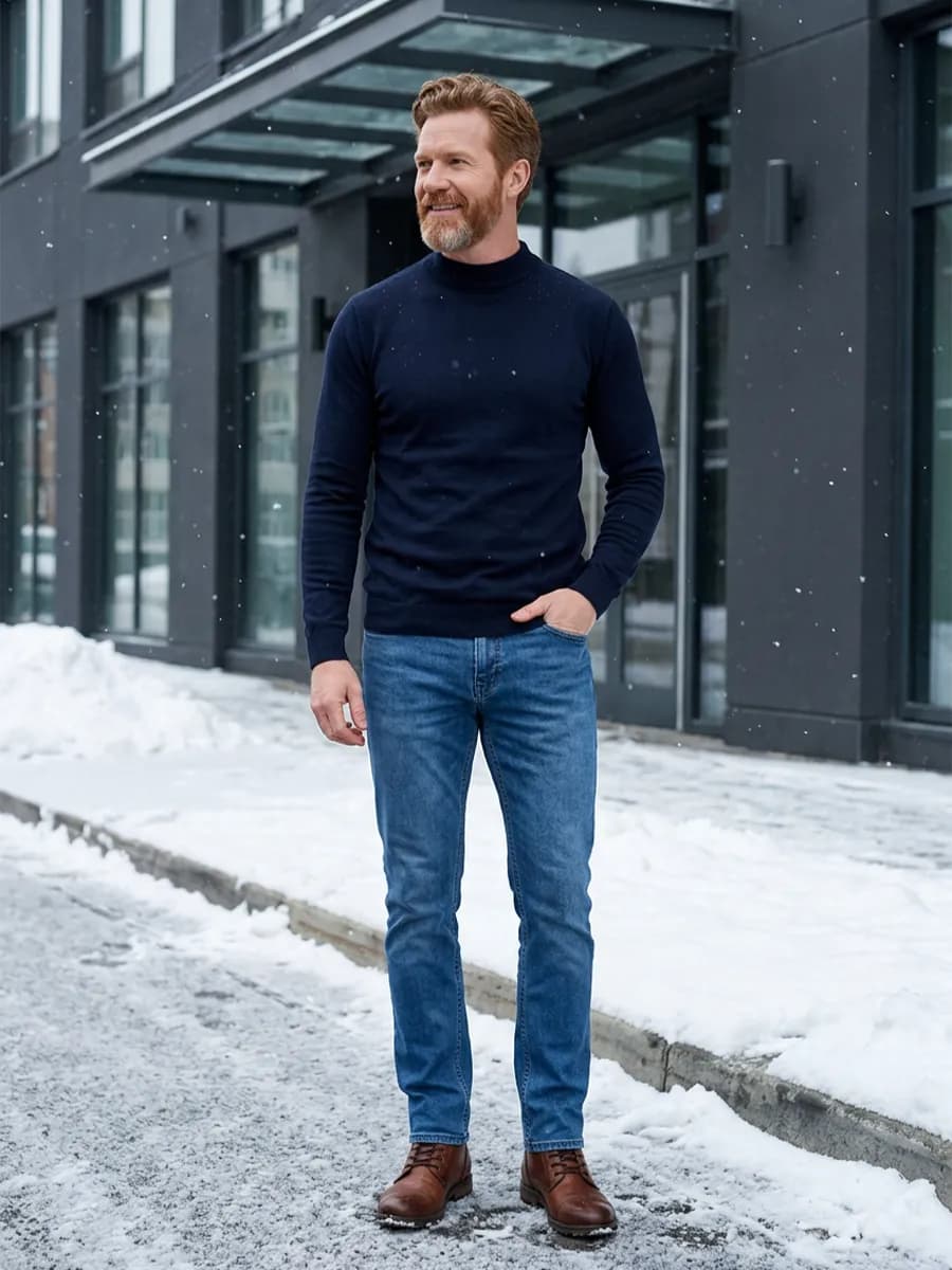 Теплая водолазка из шерсти