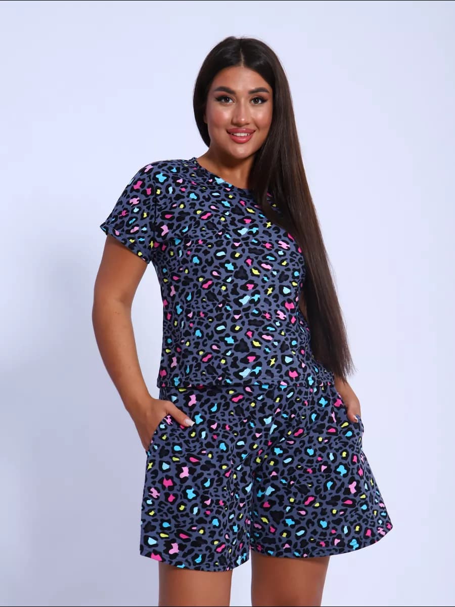 Костюм с шортами больших размеров летний