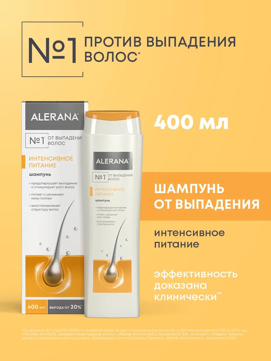 Шампунь для волос восстанавливающий от выпадения, 400 мл