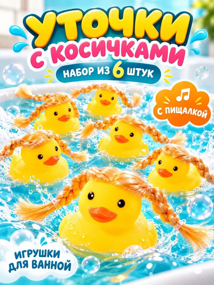 Резиновые уточки для ванной и купания