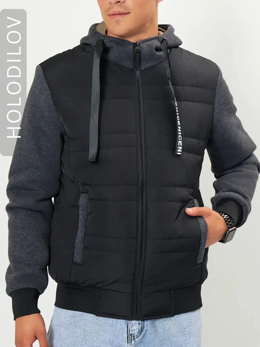 Куртка бомбер демисезонная с капюшоном большие размеры