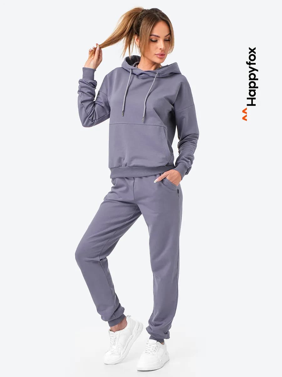 Костюм спортивный с джоггерами из футера двухнитки