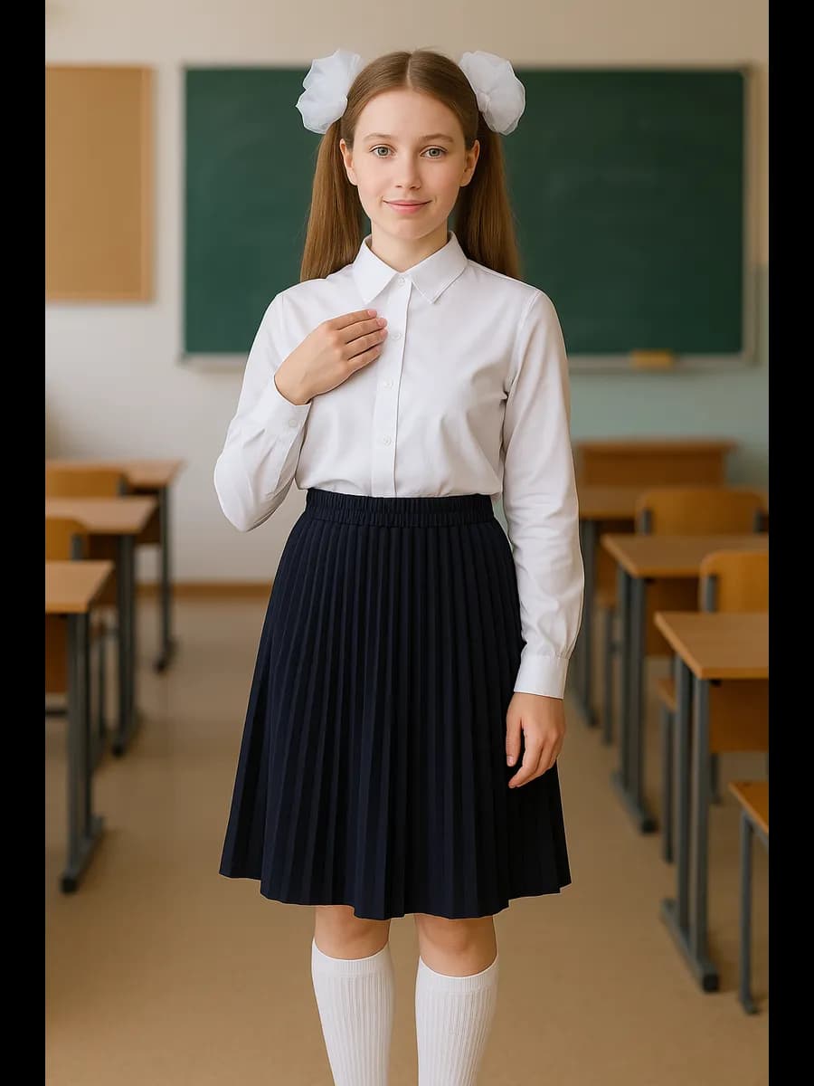 Юбка плиссе школьная