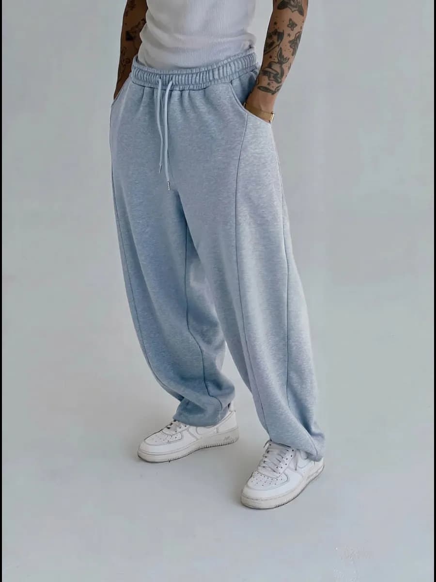 Спортивные штаны широкие оверсайз трикотаж