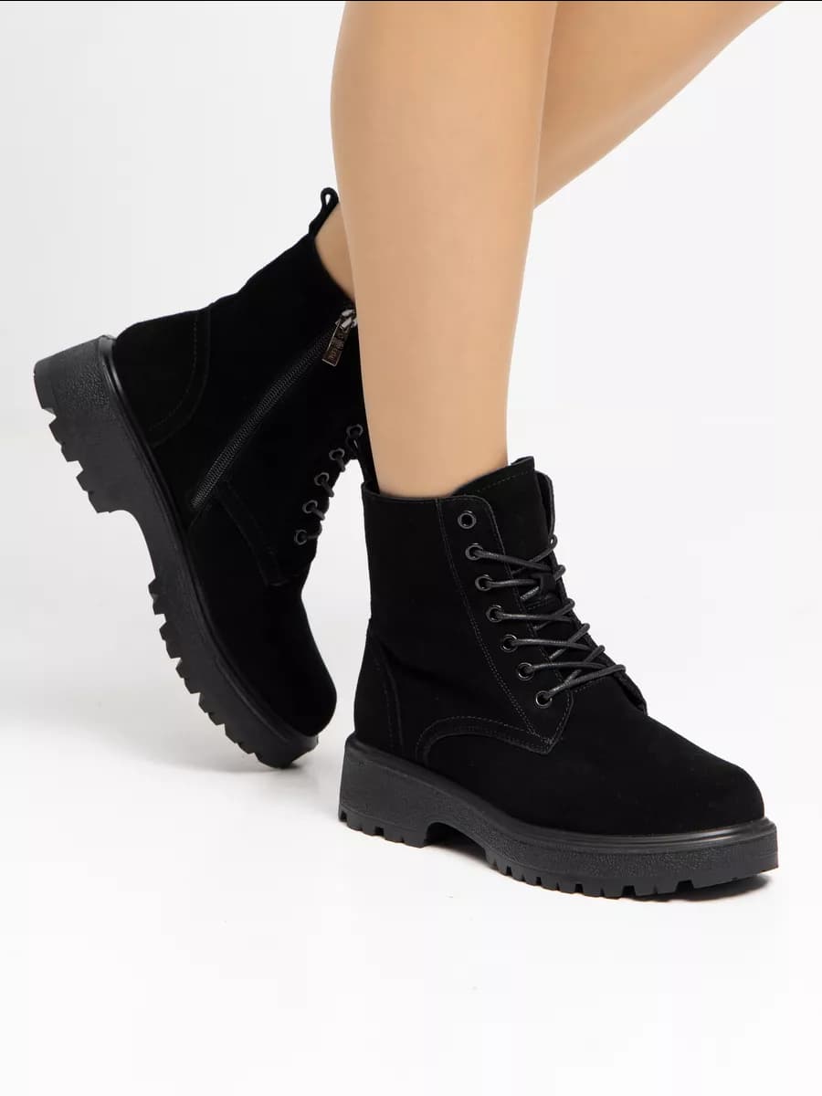 Ботинки женские зимние замшевые