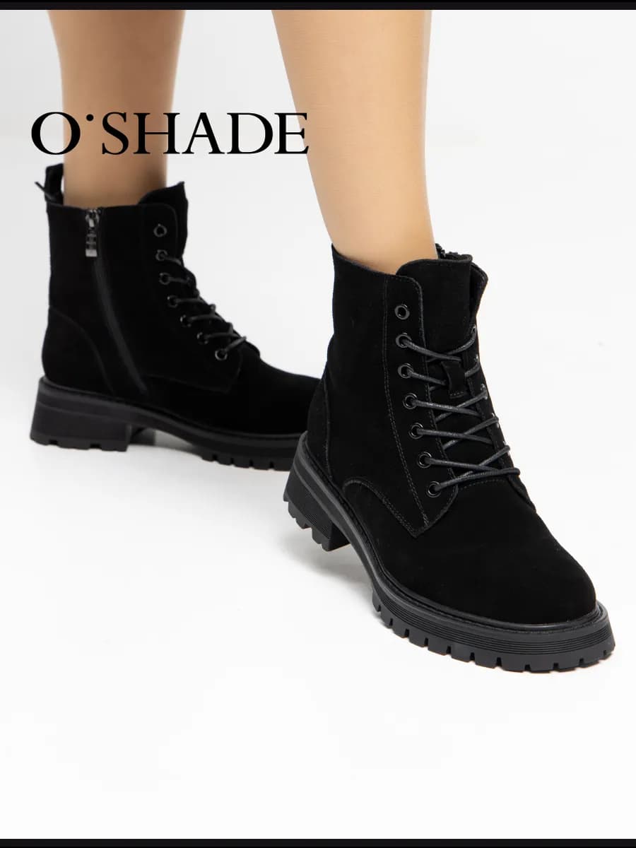 Ботинки женские зимние замшевые