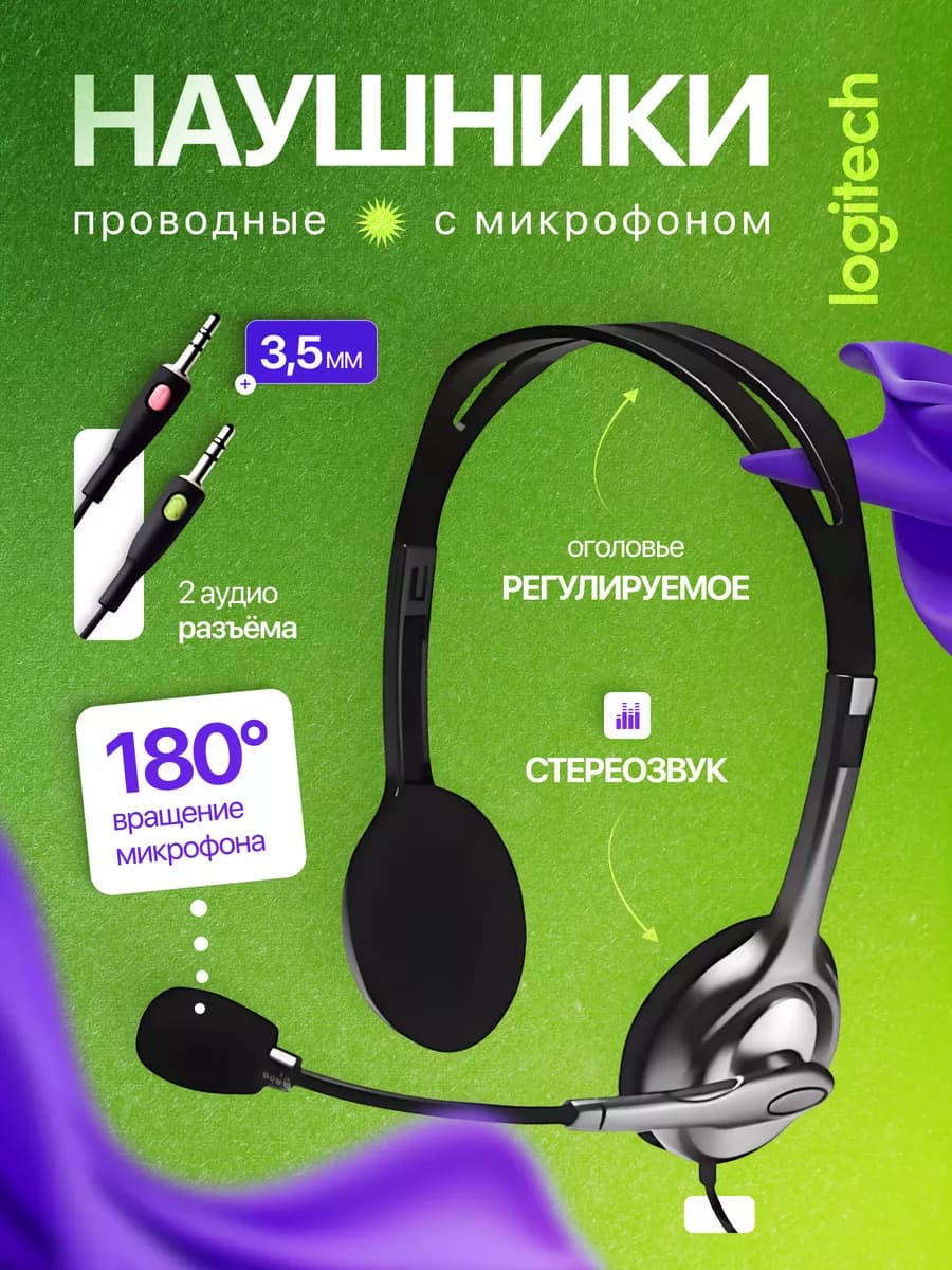 Компьютерные наушники проводные H110