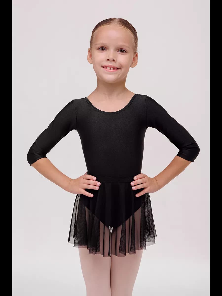 Юбка из сетки для танцев и гимнастики черная