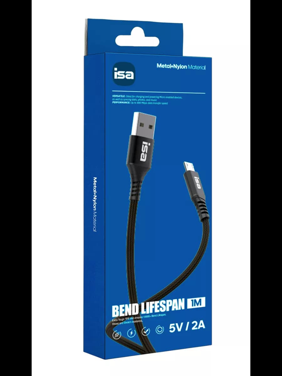 Кабель BX-4 USB на MicroUSB 1m 2A черный