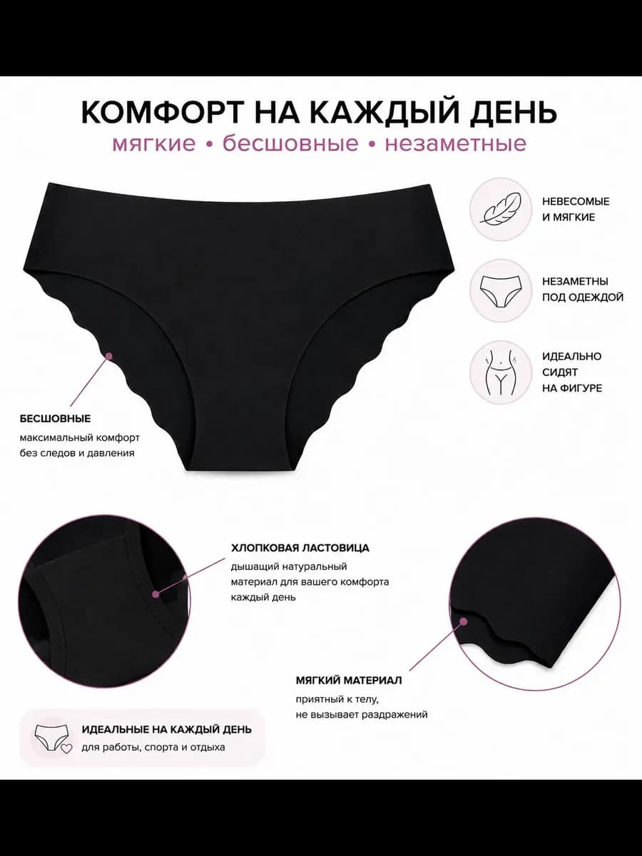 Трусы бесшовные слипы