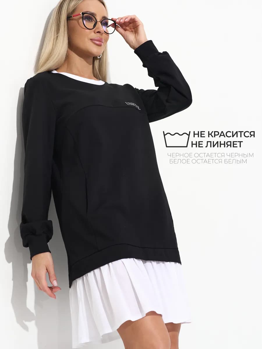 Платье туника спортивное толстовка худи