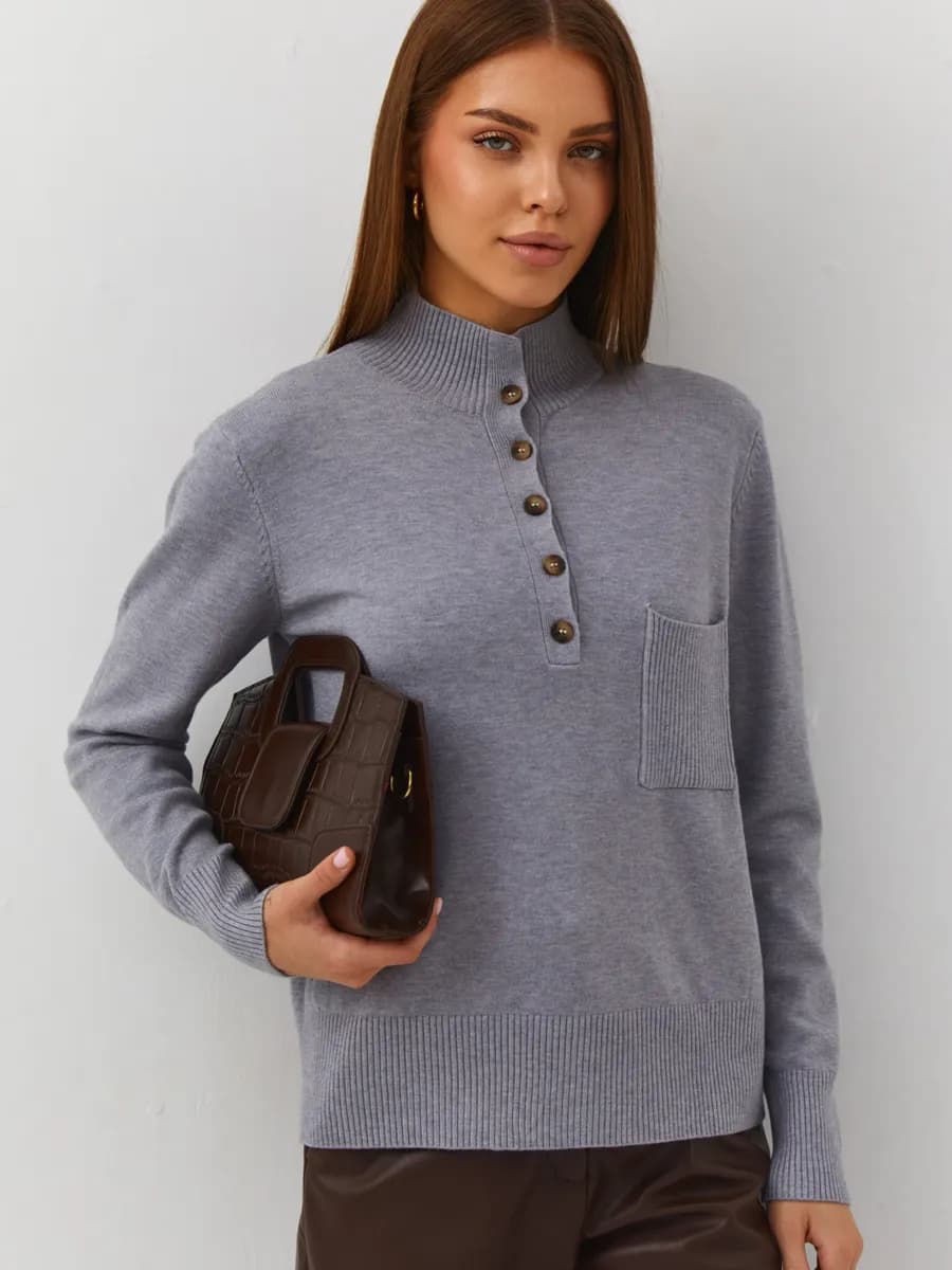 Джемпер трикотажный с горлом