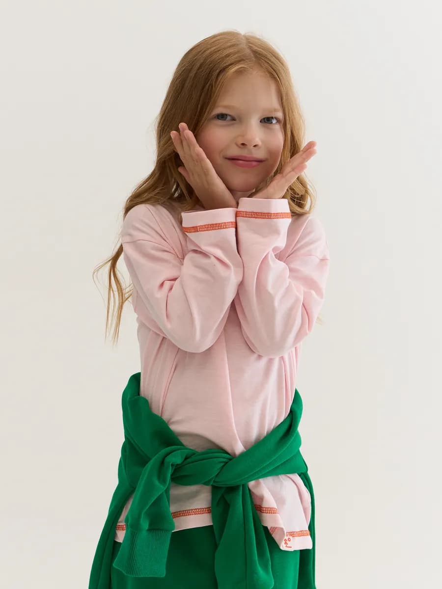 Лонгслив оверсайз детский для девочки - фото 1