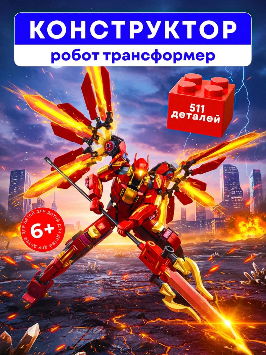 Конструктор для мальчиков робот- трансформер