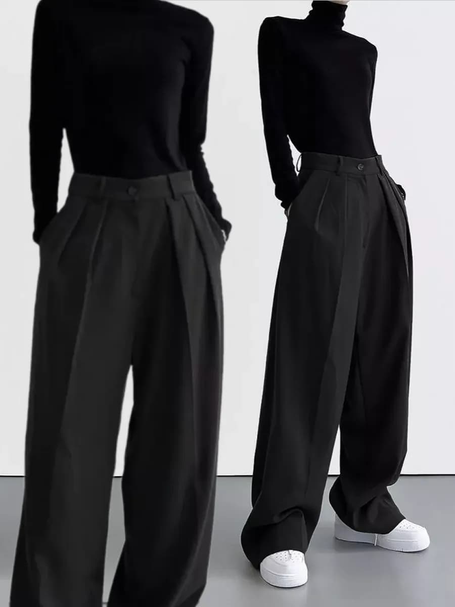 Брюки классические палаццо прямые - фото 1